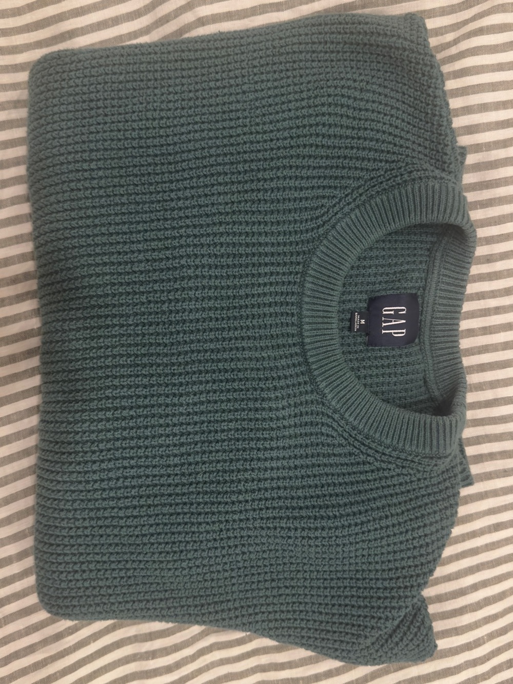 GAP Men's Seafoam Green Crewneck Sweater